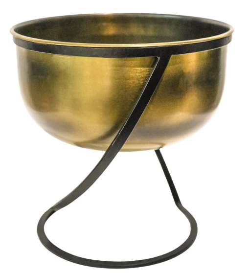 Indoor Planter with Geometric Twisted Stand