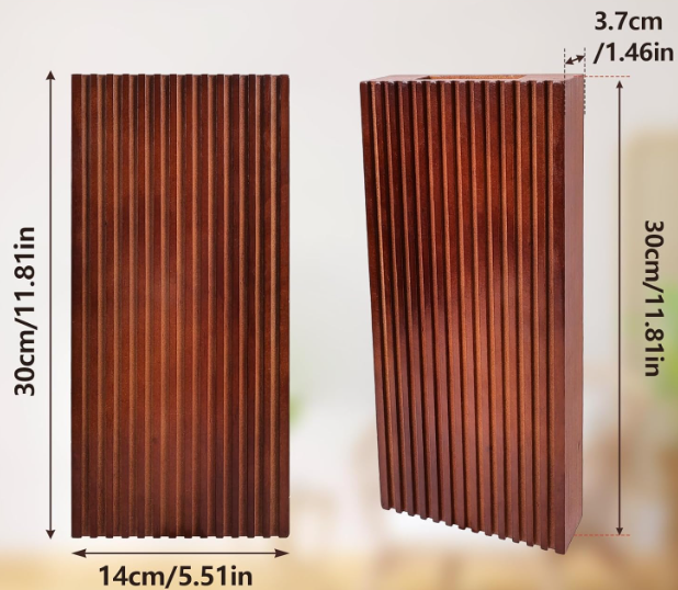 Wood Wall Planter Set of 2 – Rustic Farmhouse Pocket Vase for Artificial Flowers