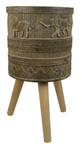 Large Fibreglass Composite Planter – Rustic Indoor Plant Pot