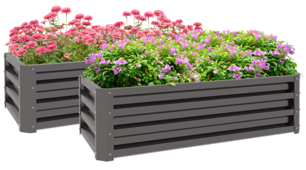 Dakota Fields Raised Planters – Galvanized Steel Garden Beds