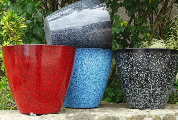 Vibrant Hand-Finished Alexandrea Fusion Planters